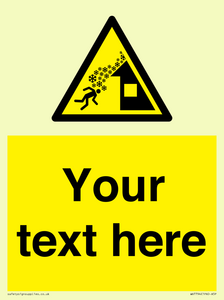 Custom warning roof avalanche